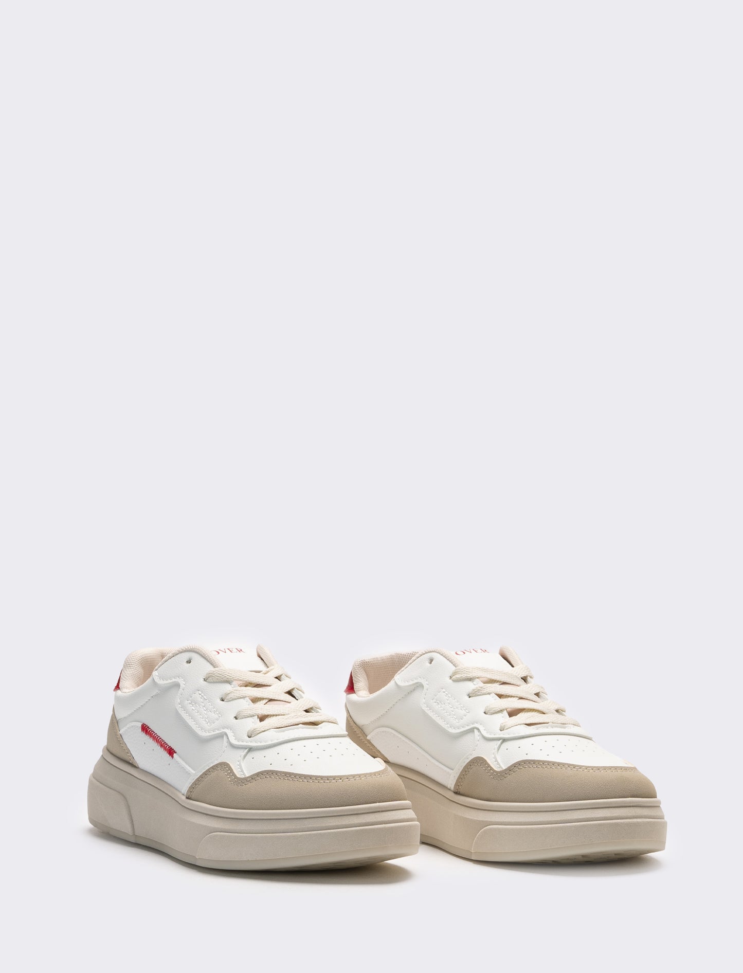 Sneakers da donna con alementi combinati - Bianco