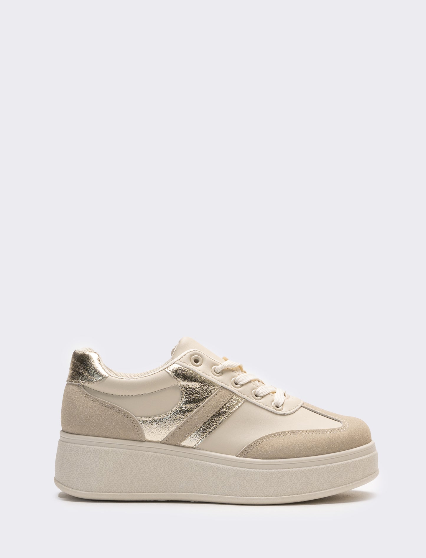 Sneakers da donna con elementi combinati - Beige