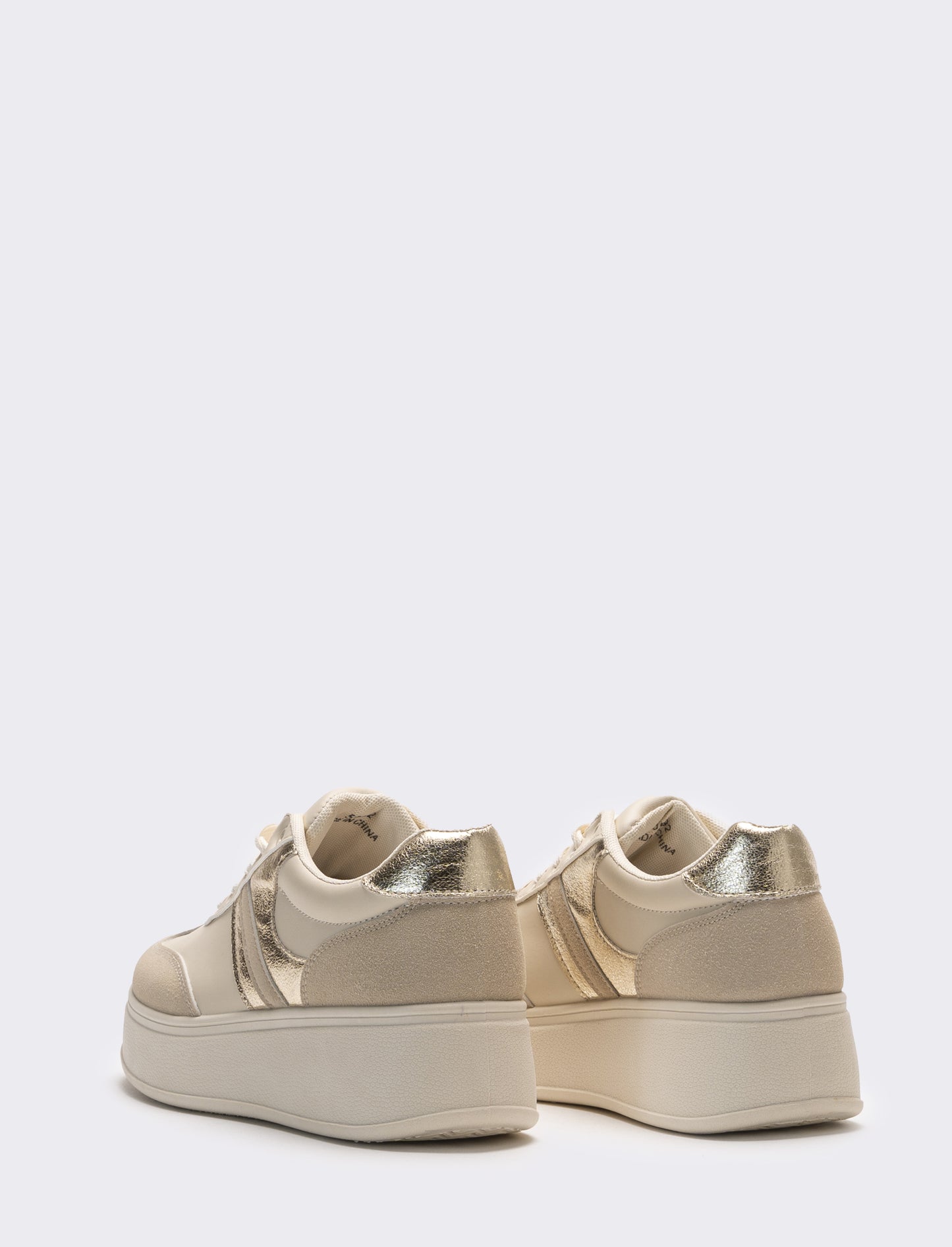 Sneakers da donna con elementi combinati - Beige