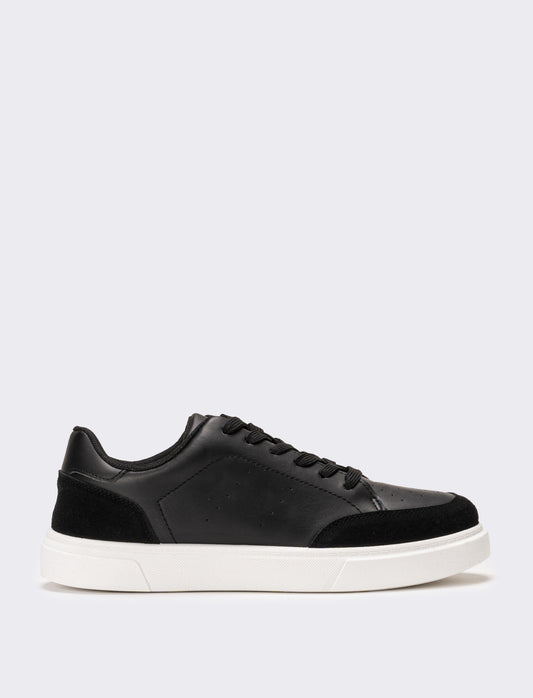 Sneakers monocolore da uomo - Nero
