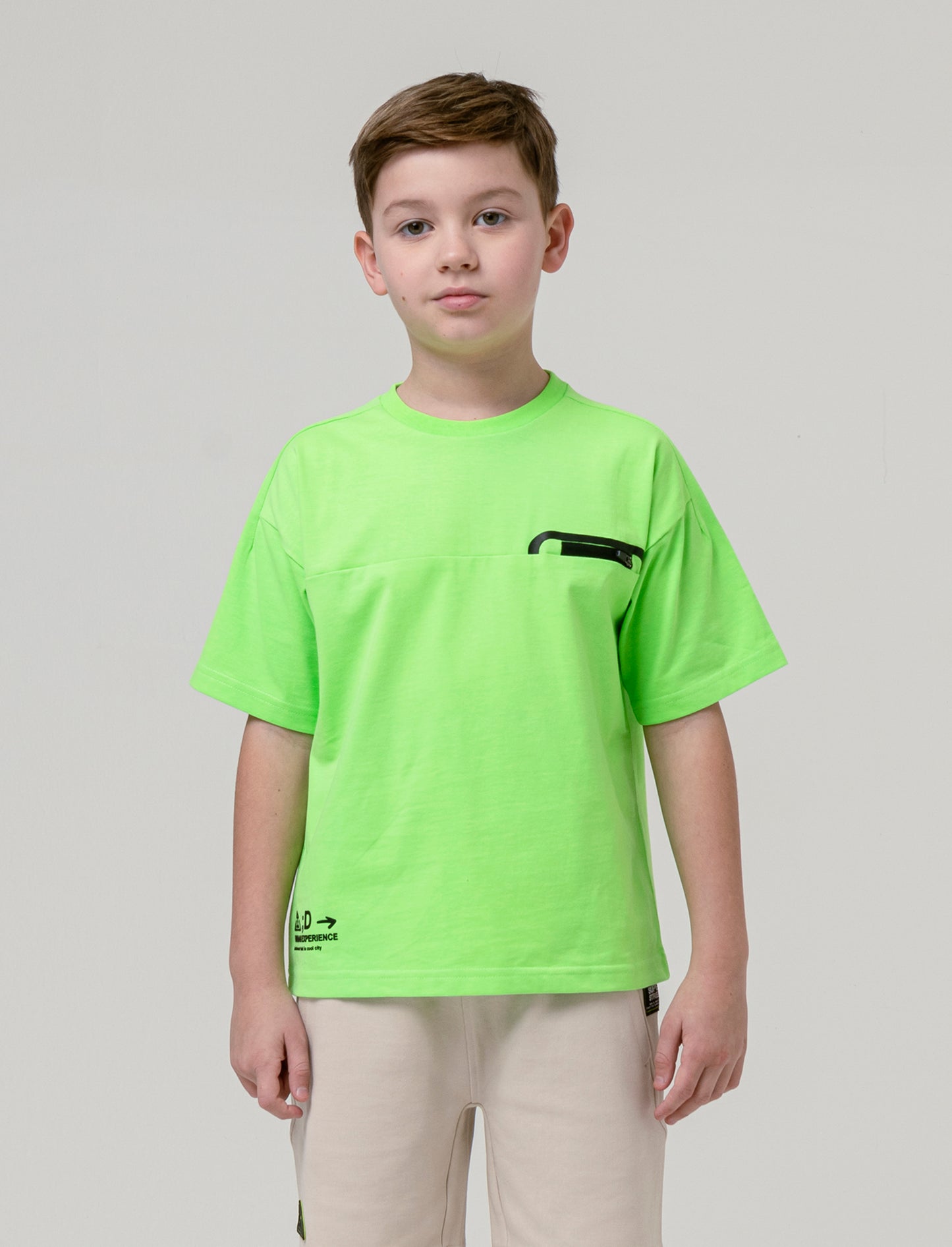 Maglietta con zip da bambino - Verde