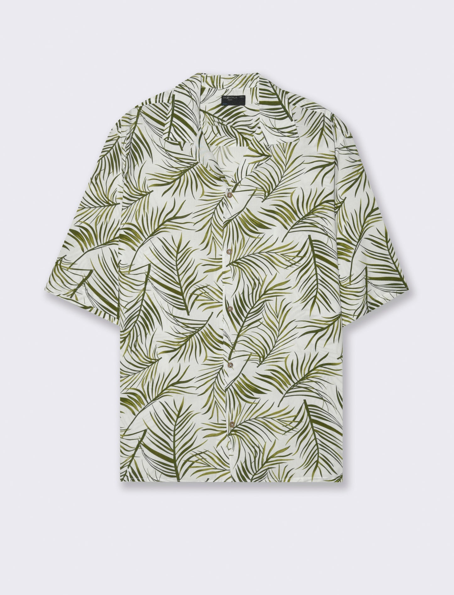 Camicia a fantasia in viscosa da uomo - Verde