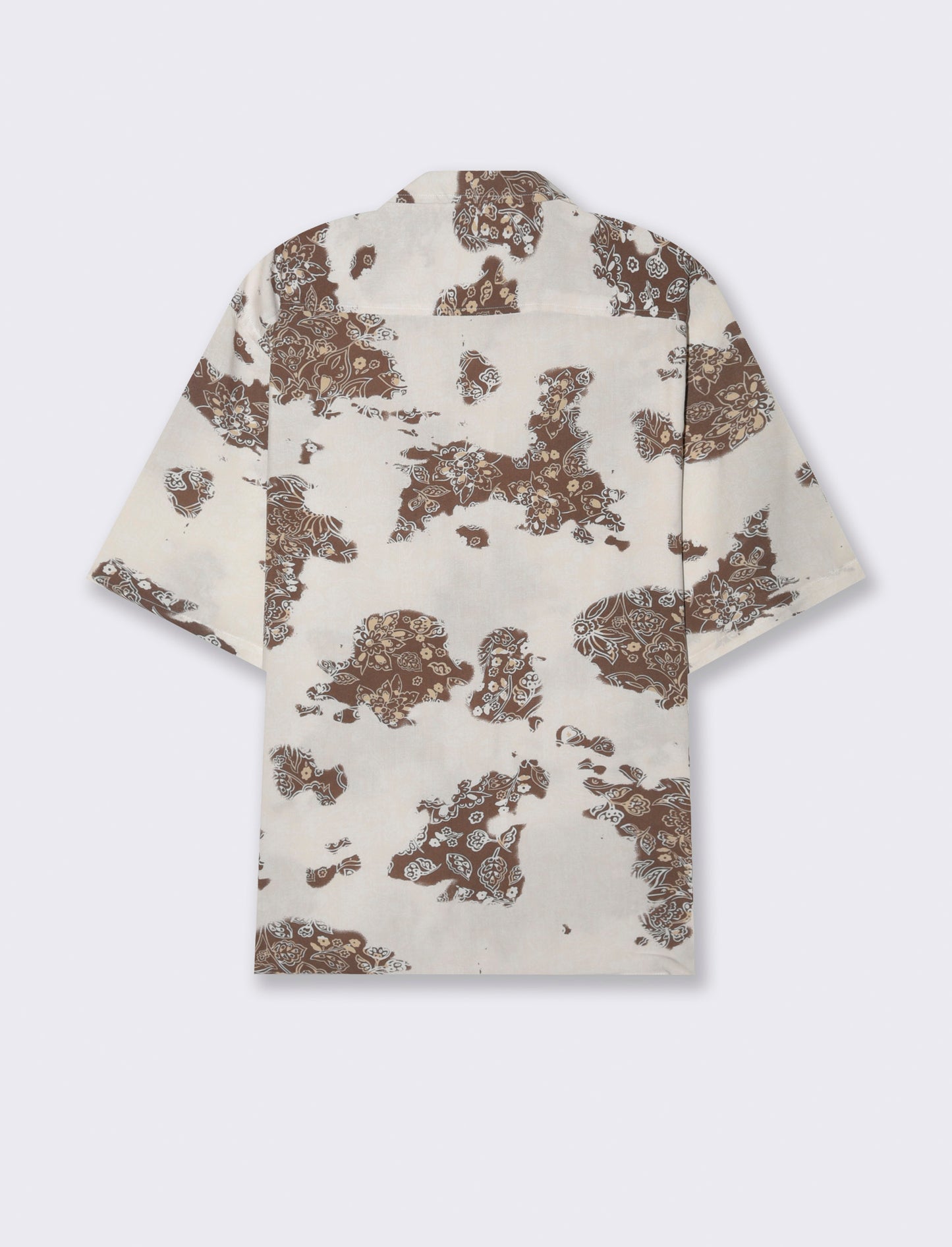 Camicia a fantasia in viscosa da uomo - Beige