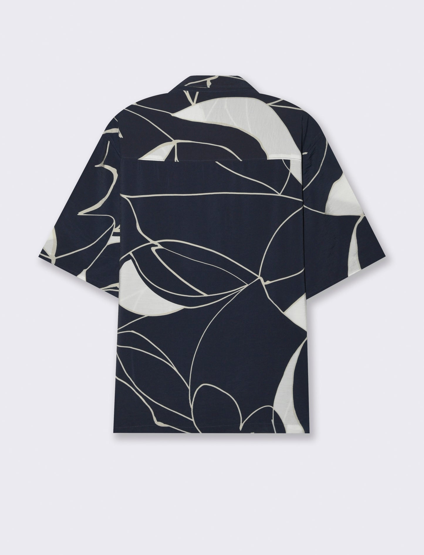 Camicia a fantasia in viscosa nylon da uomo - Blu