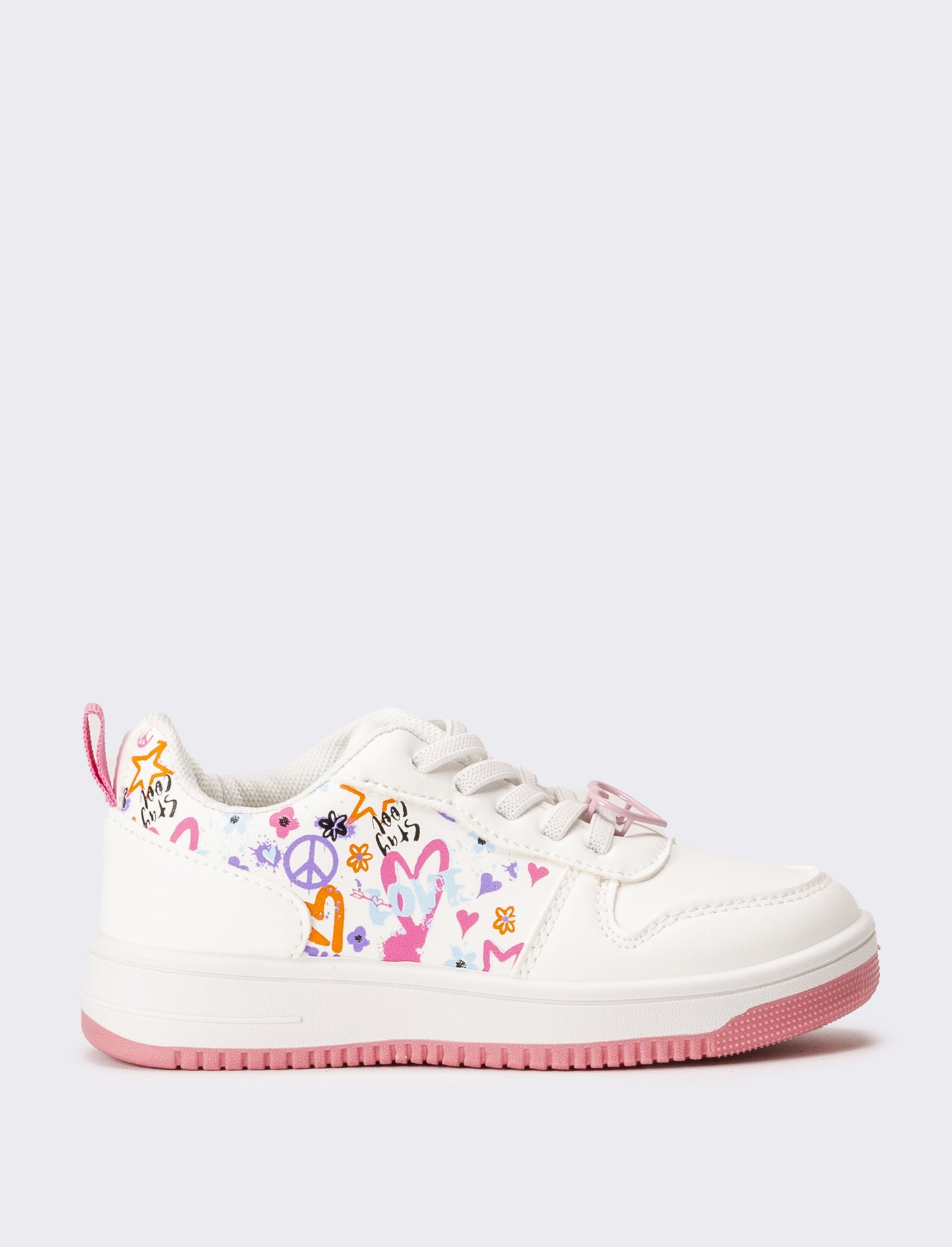 Sneakers con stampa da bambina - Bianco