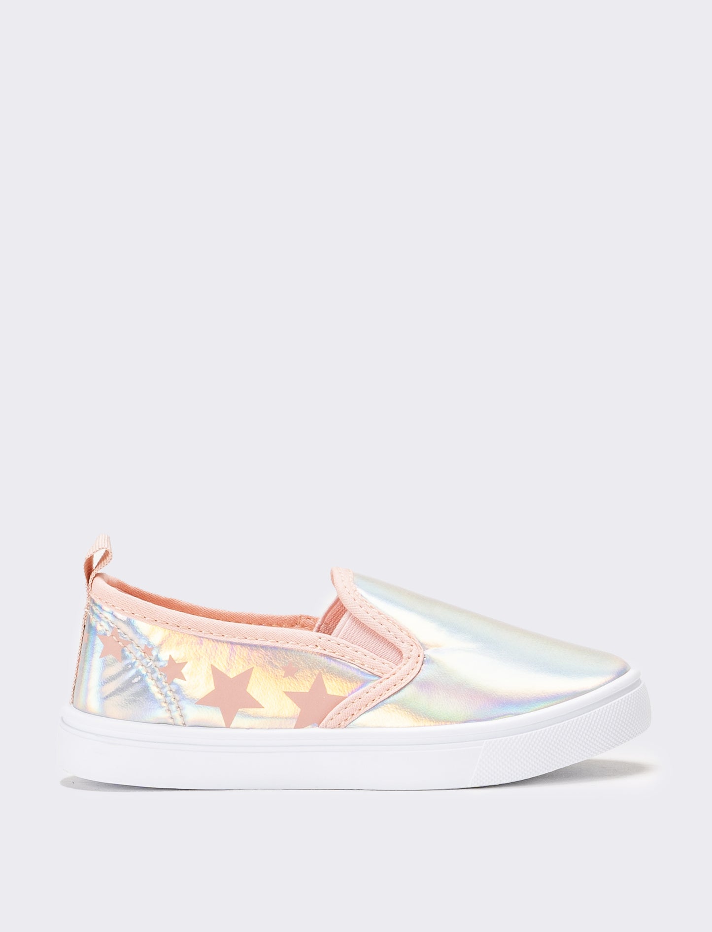 Slip-on con stelle da bambina - Argento