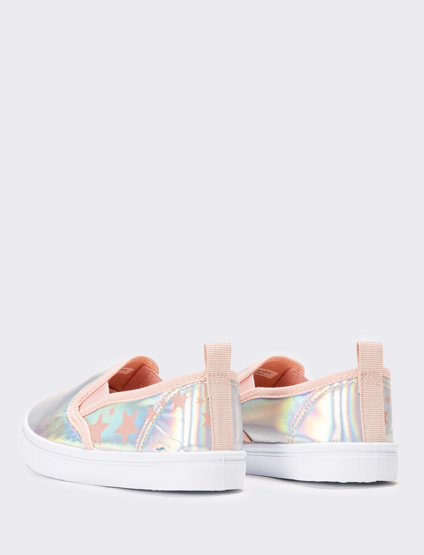 Slip-on con stelle da bambina - Argento