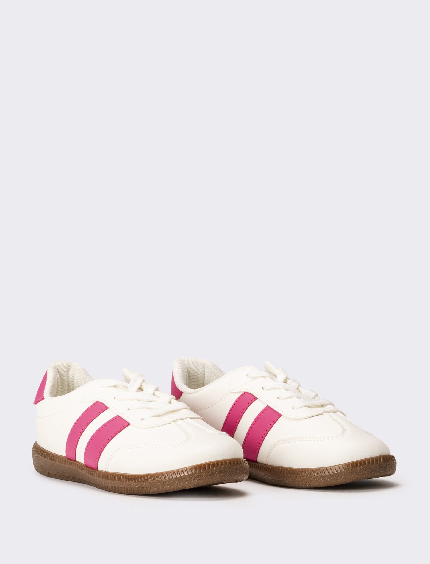Sneakers con riporti da bambina - Bianco