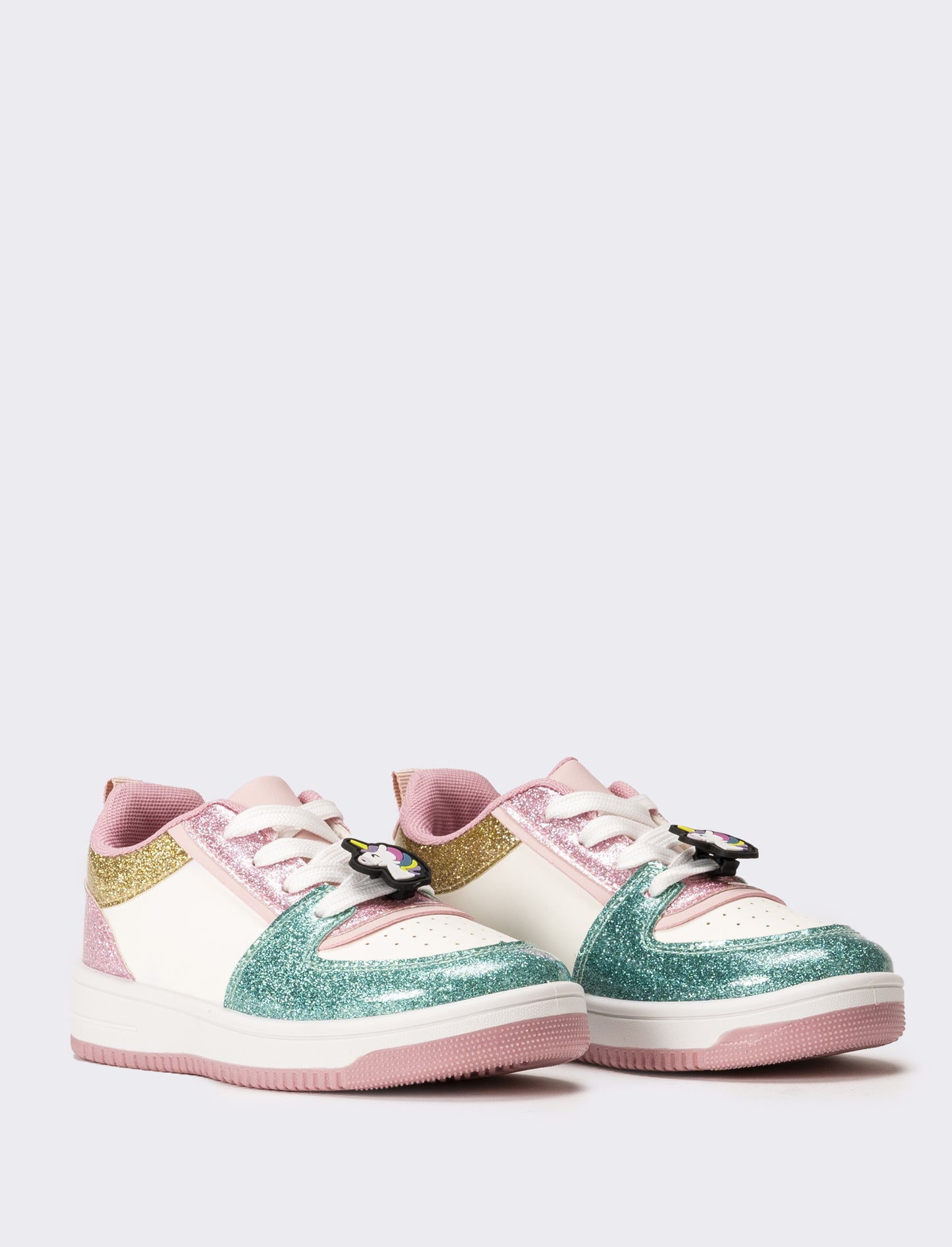 Sneakers glitterata da bambina - Bianco