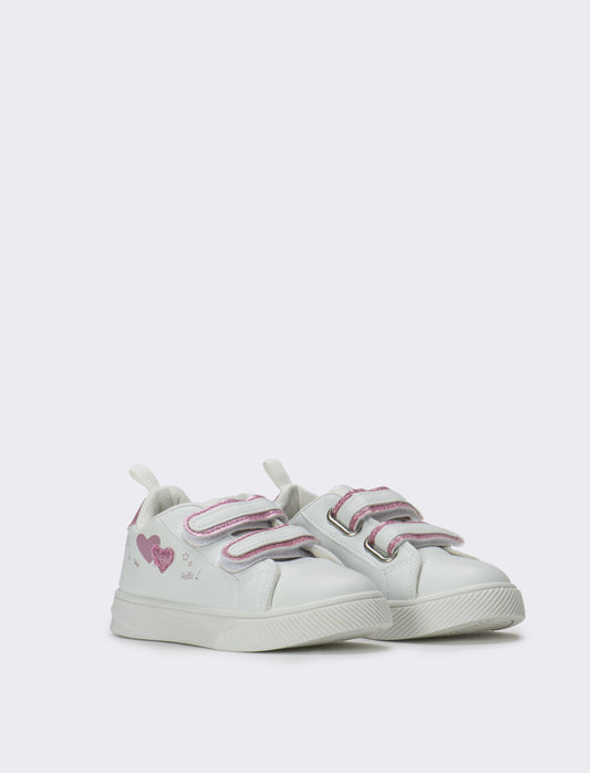 Sneakers da bambina con strappi - Bianco