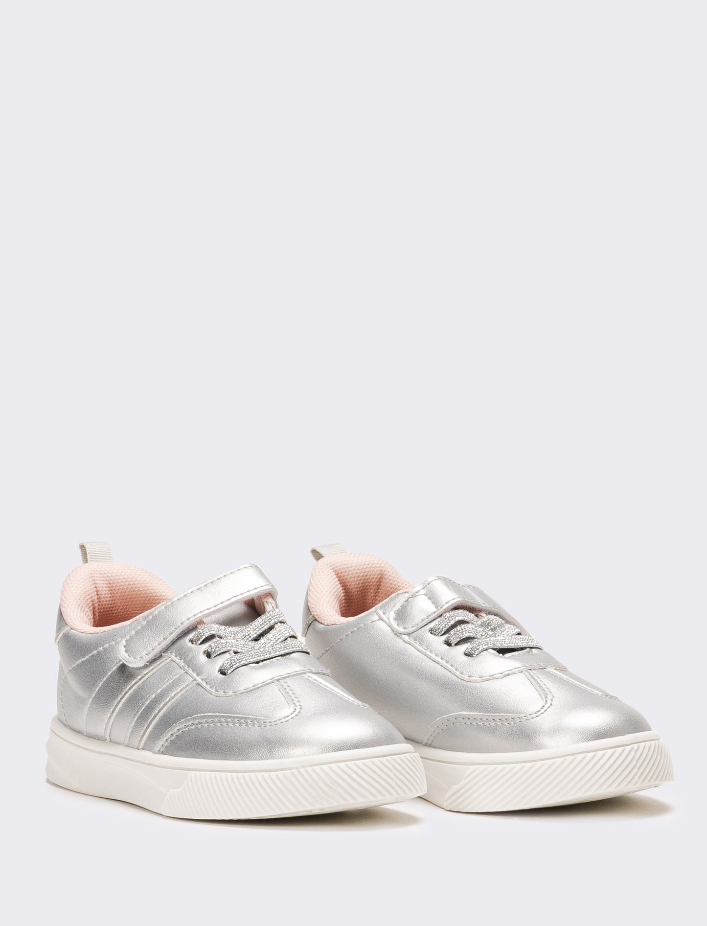 Sneakers da bambina argentata - Argento
