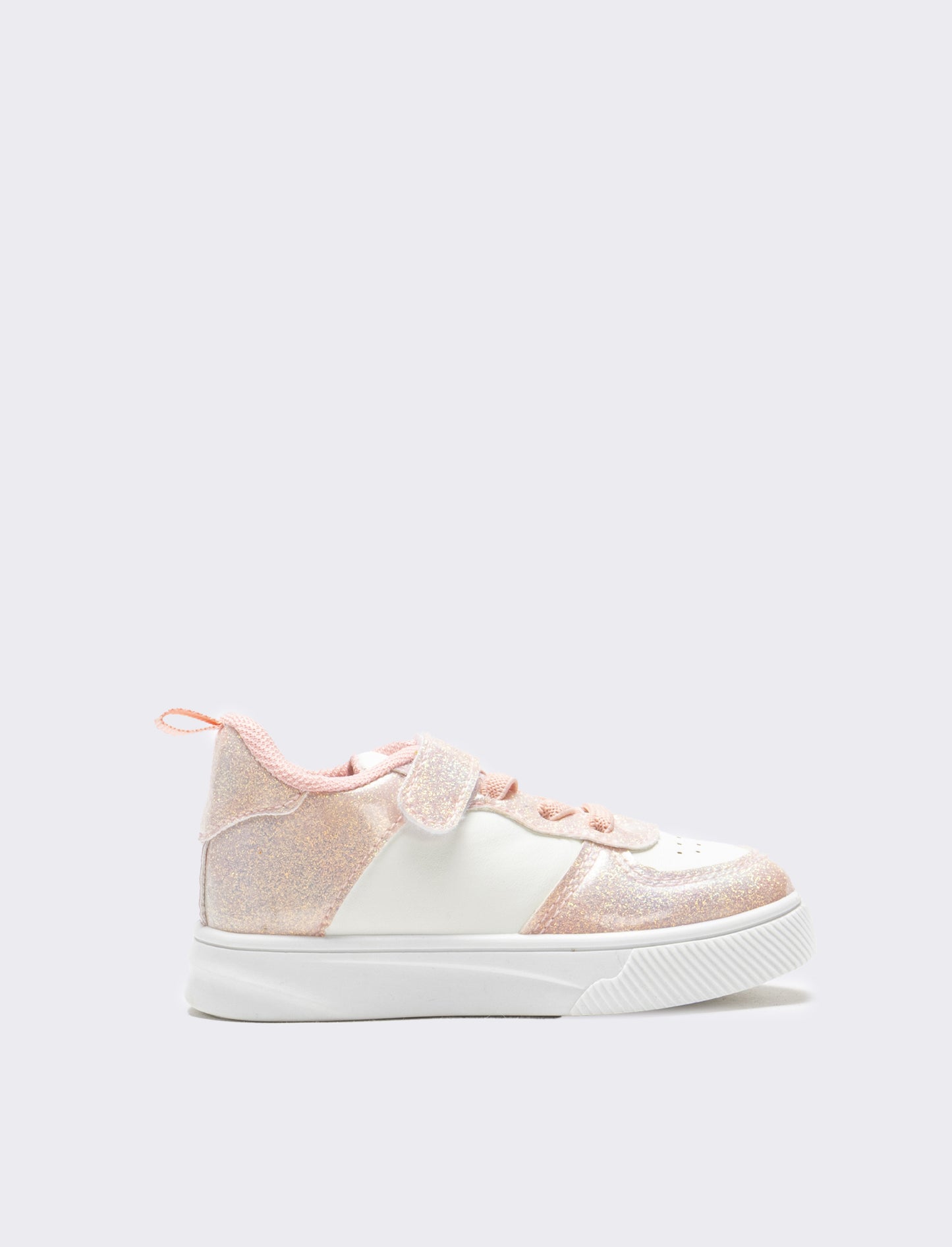 Sneakers da bambina glitterata - Bianco