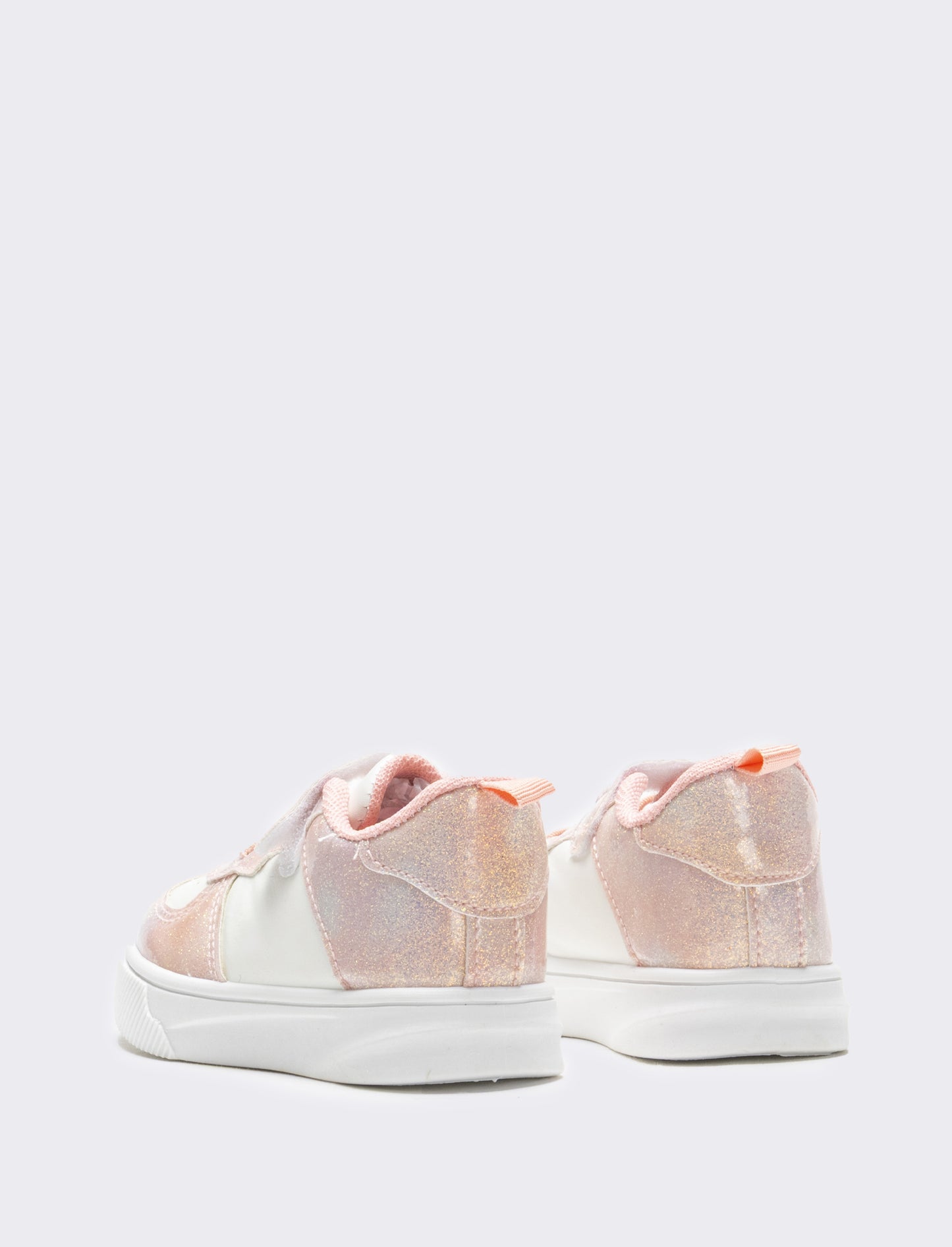 Sneakers da bambina glitterata - Bianco