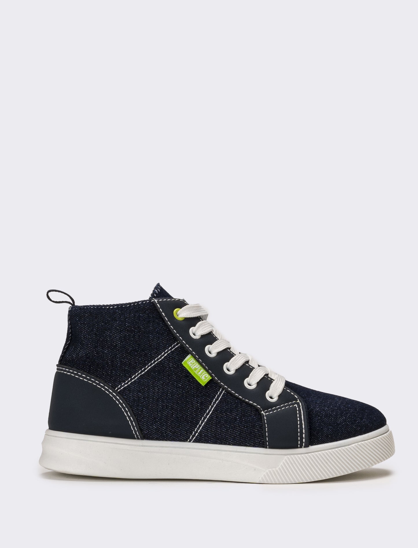 Sneakers da bambino a collo alto - Denim