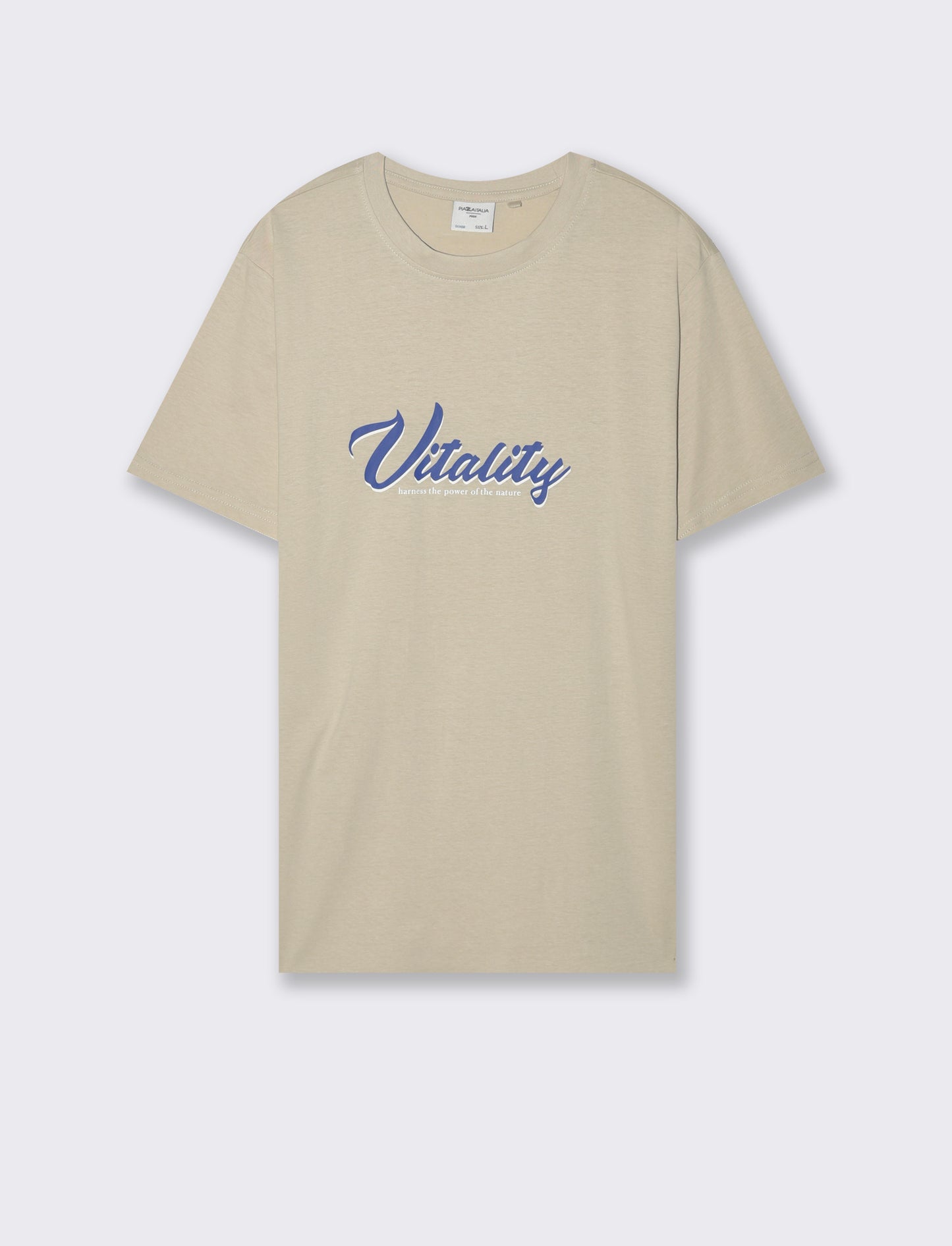 T-shirt con stampa avanti ed indietro da uomo - Grigio ghiaccio