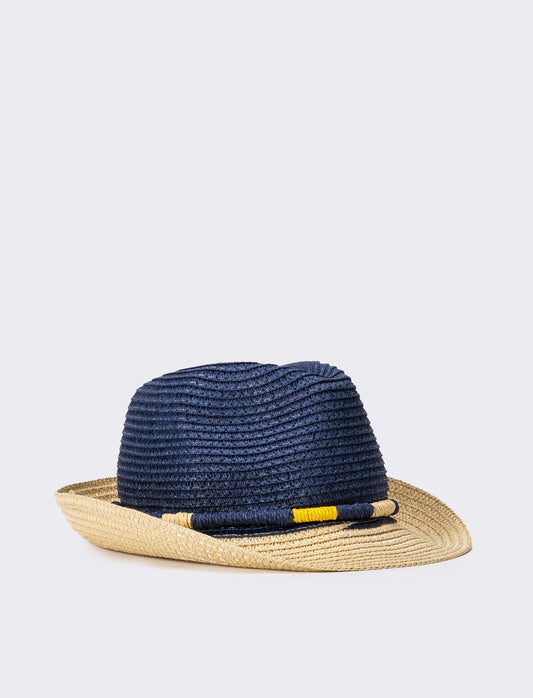 Cappello bambino falda bicolor - Blu
