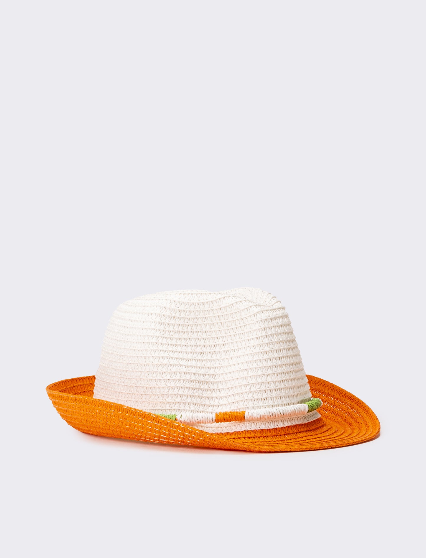 Cappello bambino falda bicolor - Arancio