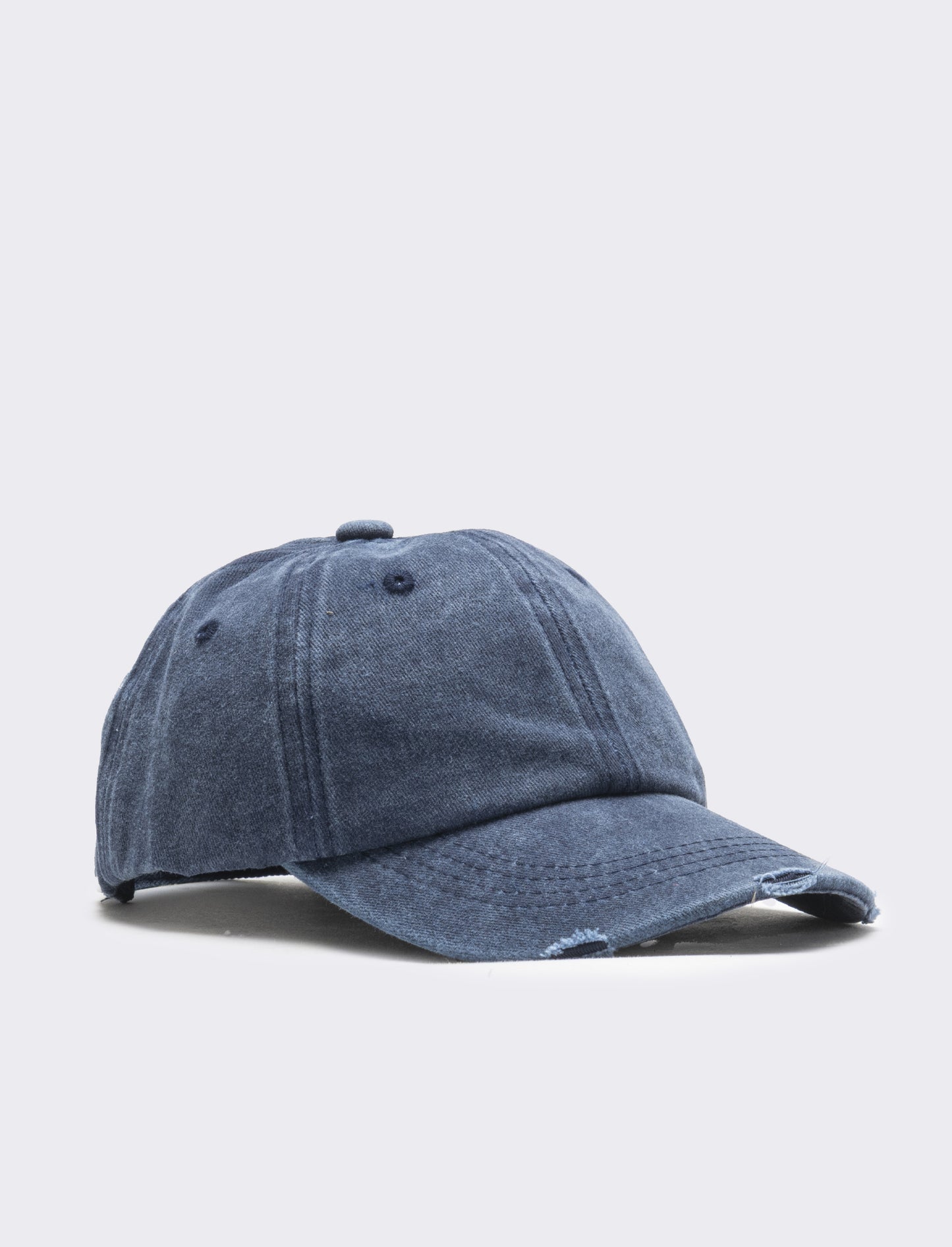 Cappello bambino baseball cotone delave liscio - Blu