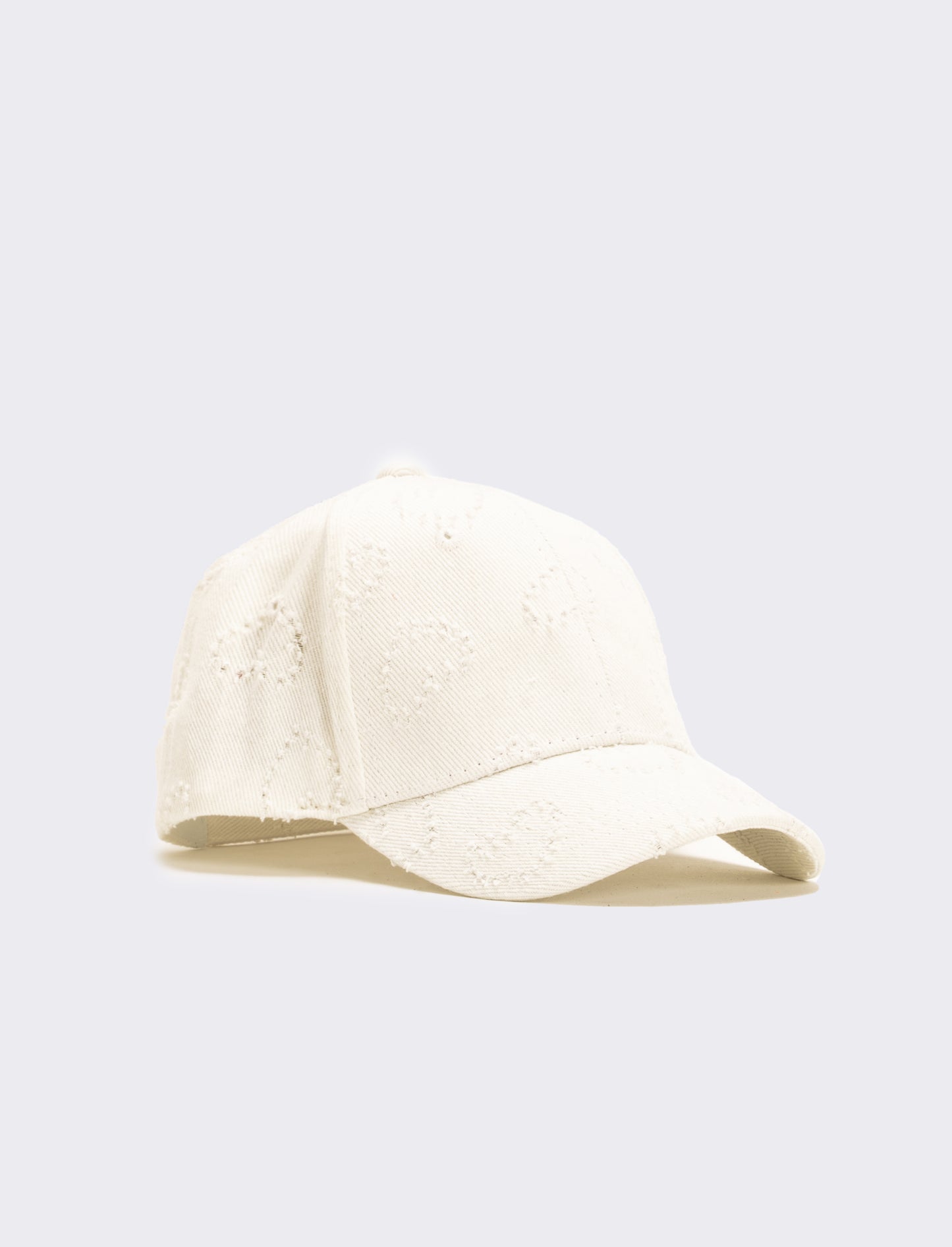 Cappello bambina cuori denim - Bianco