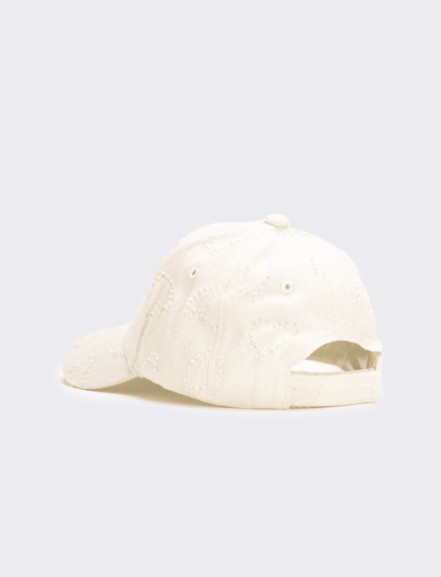 Cappello bambina cuori denim - Bianco