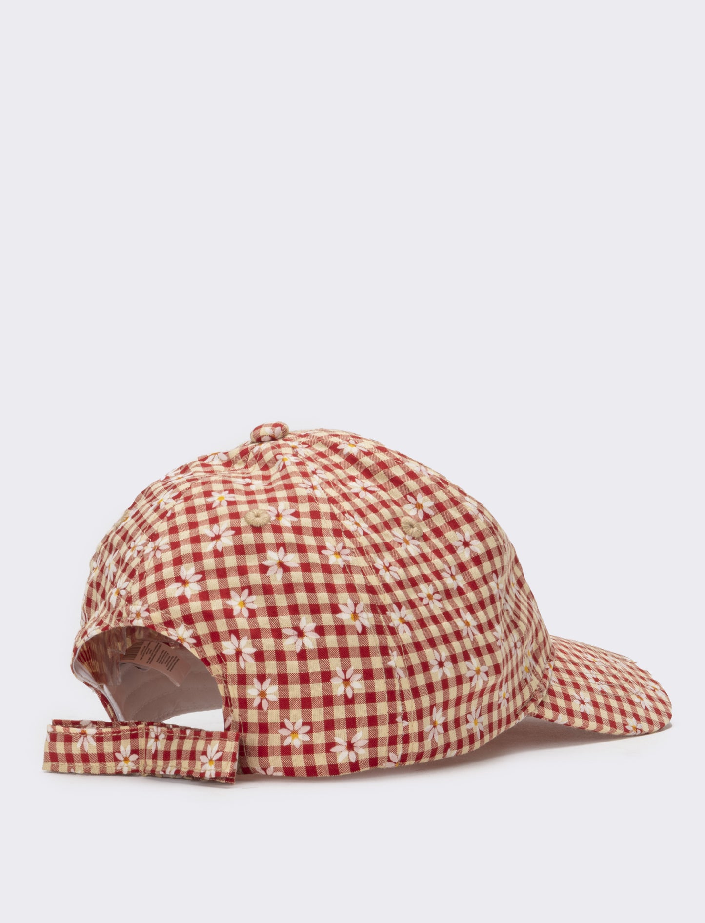 Cappello bambina baseball con margherite - Rosso