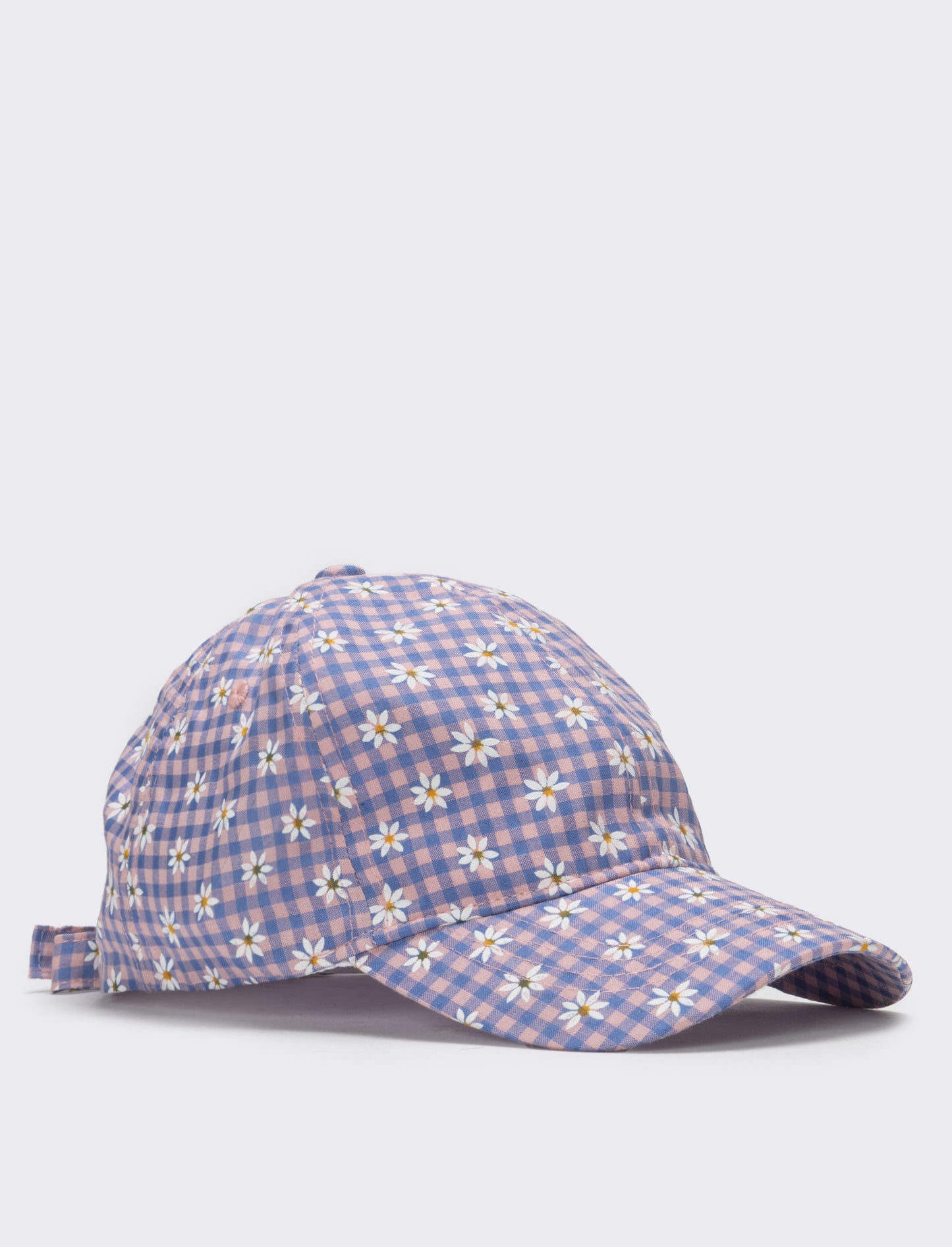 Cappello bambina baseball con margherite - Lilla