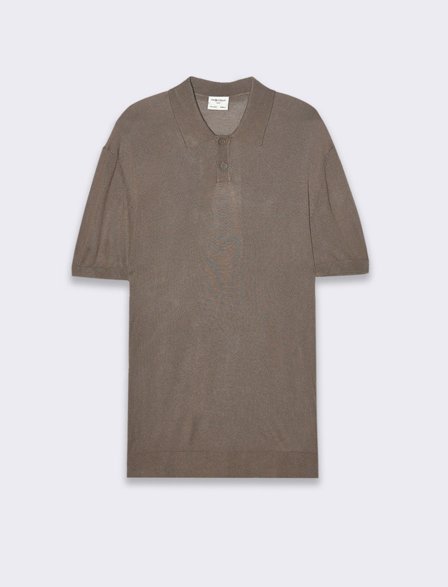 Man's slim knit polo shirt - Grey