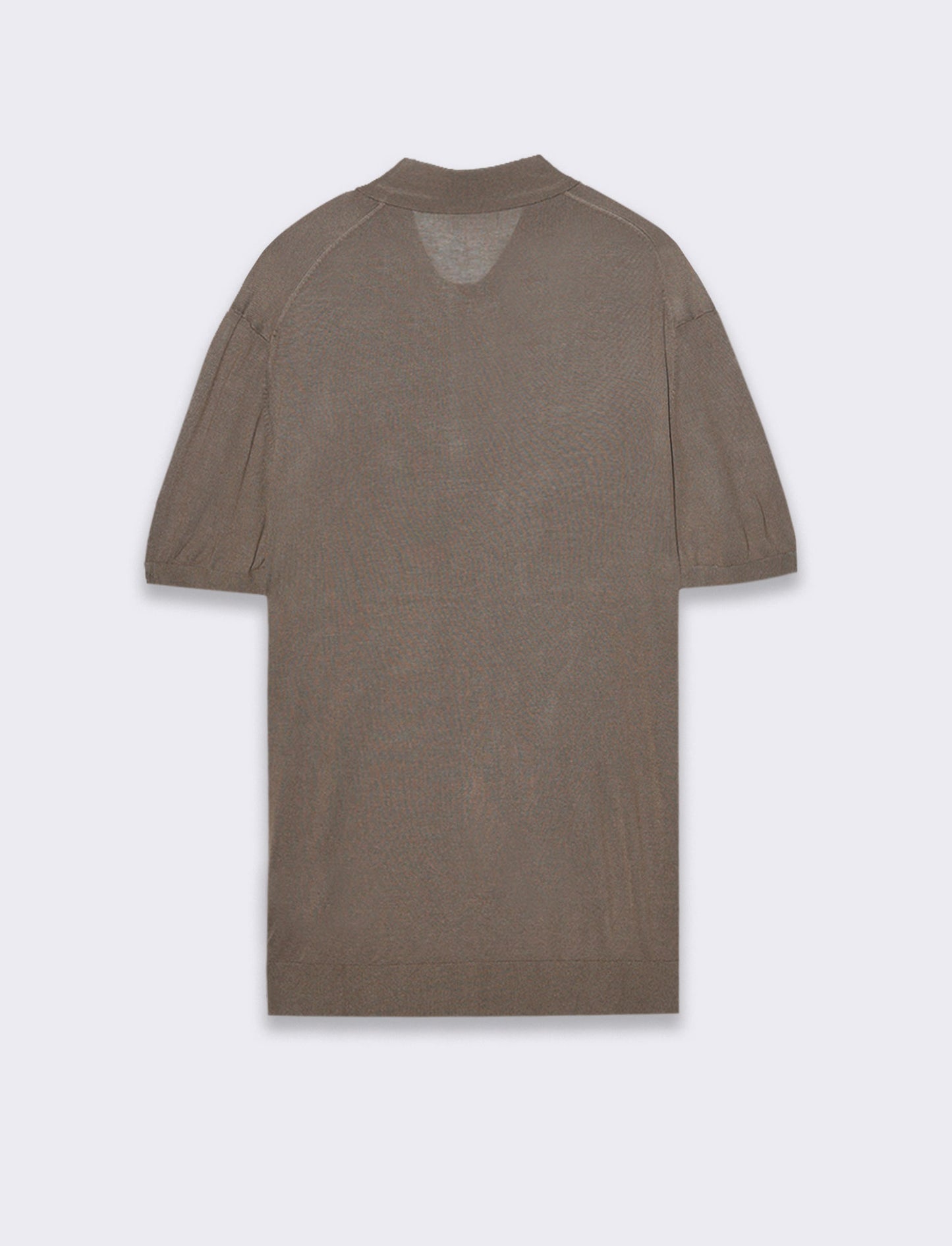 Man's slim knit polo shirt - Grey
