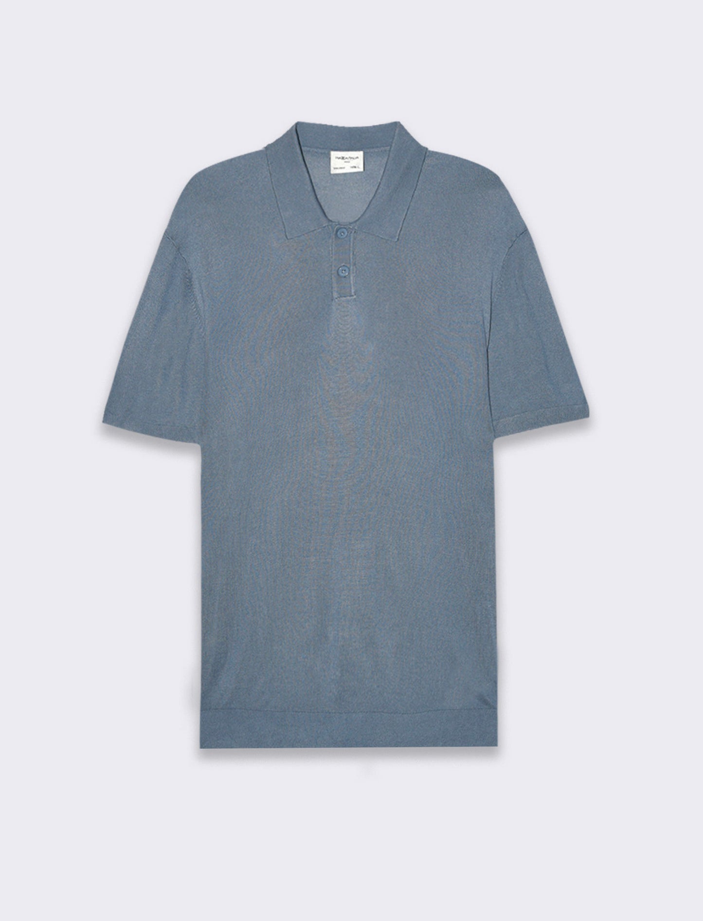 Man's slim knit polo shirt - Sky blue