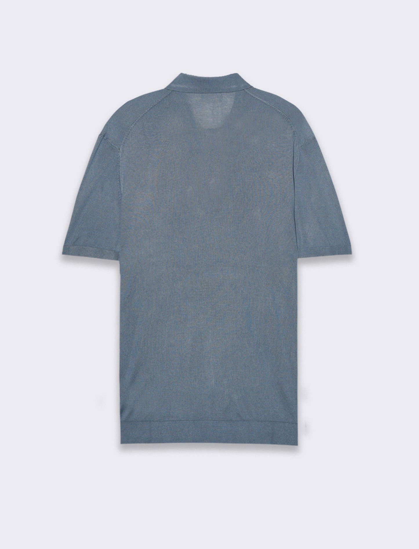 Man's slim knit polo shirt - Sky blue