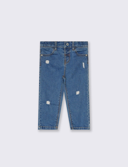 Jeans con rotture da neonato - Denim