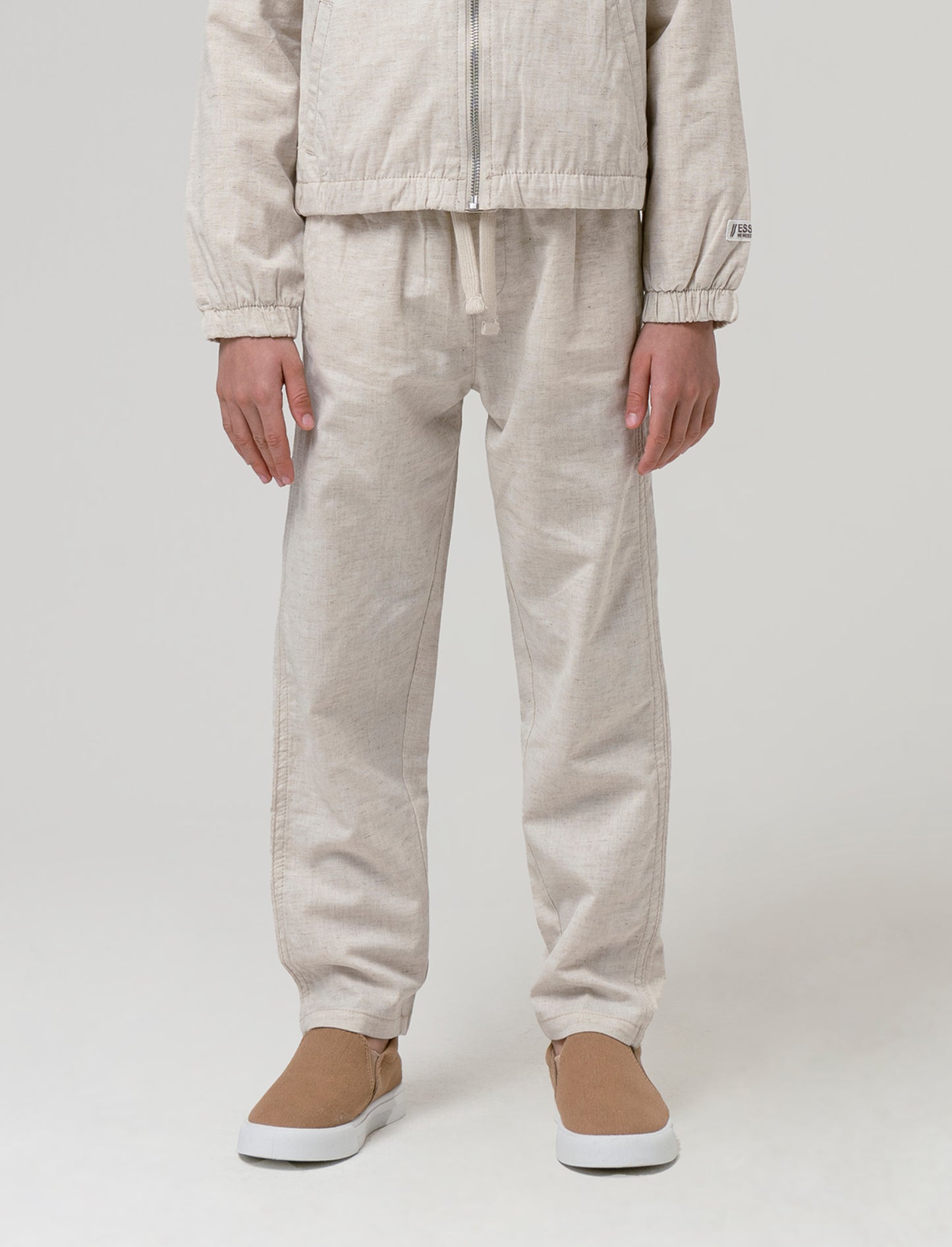 Pantalone chino in misto lino versatile - Sabbia