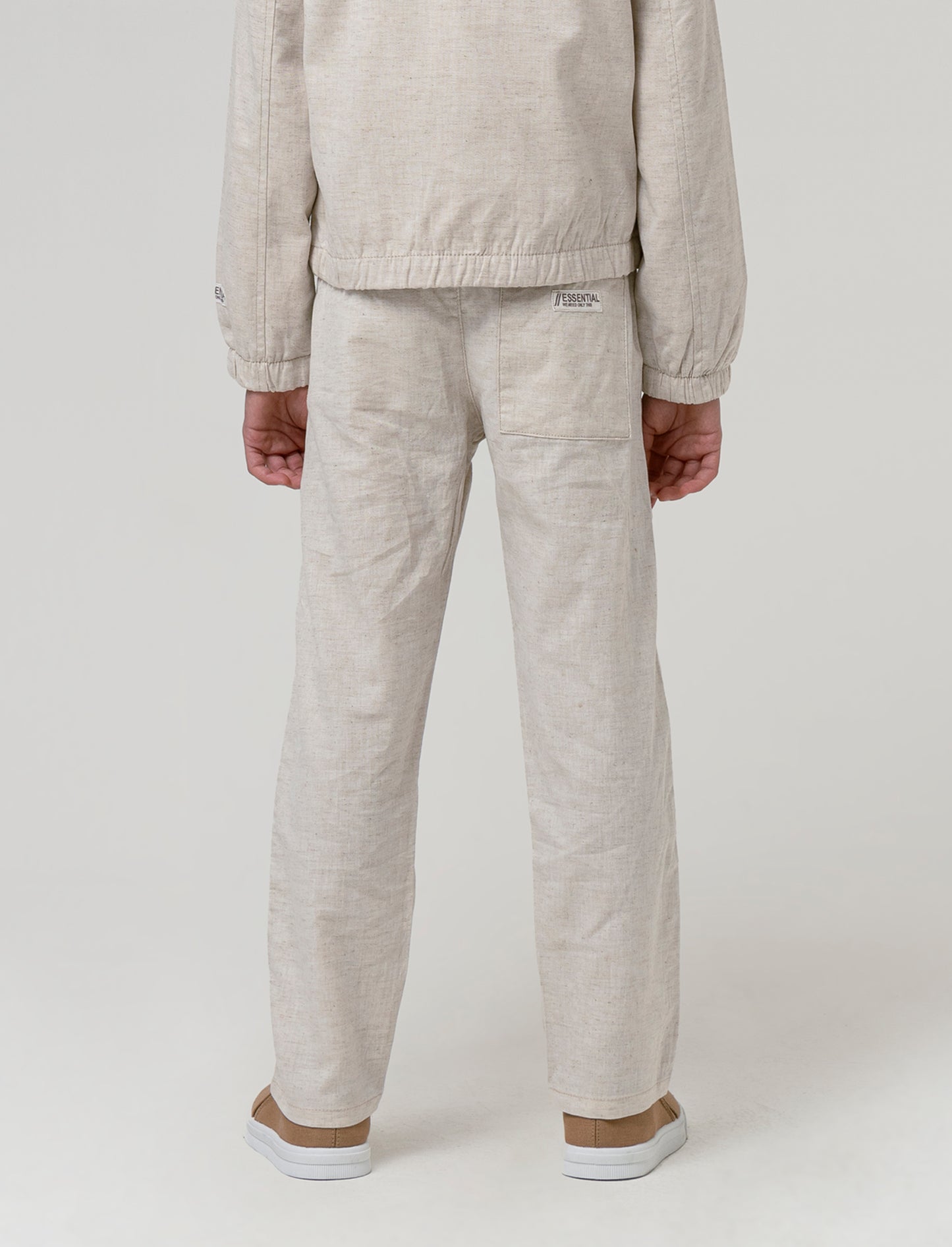 Pantalone chino in misto lino versatile - Sabbia