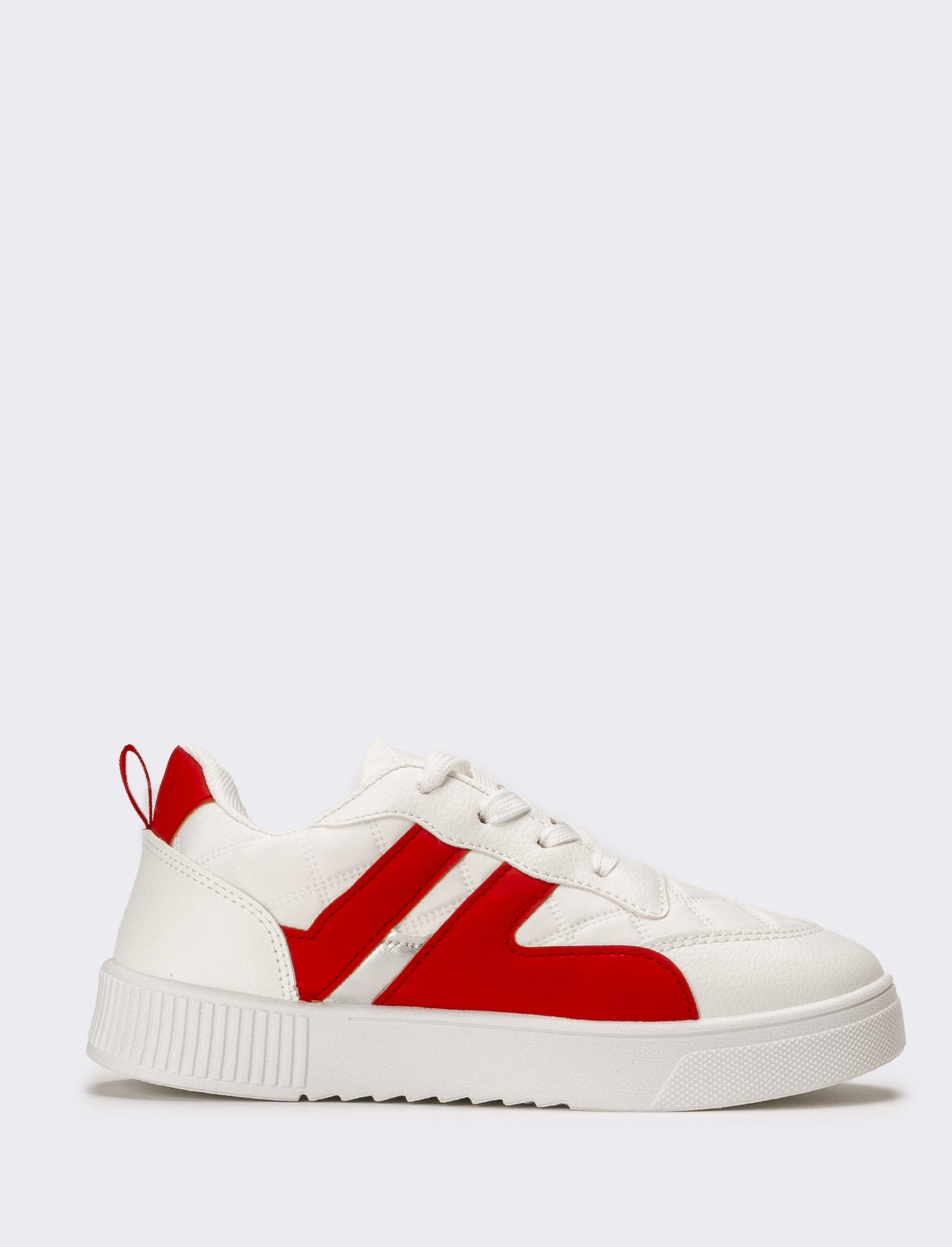Sneakers da bambino - bian-rosso