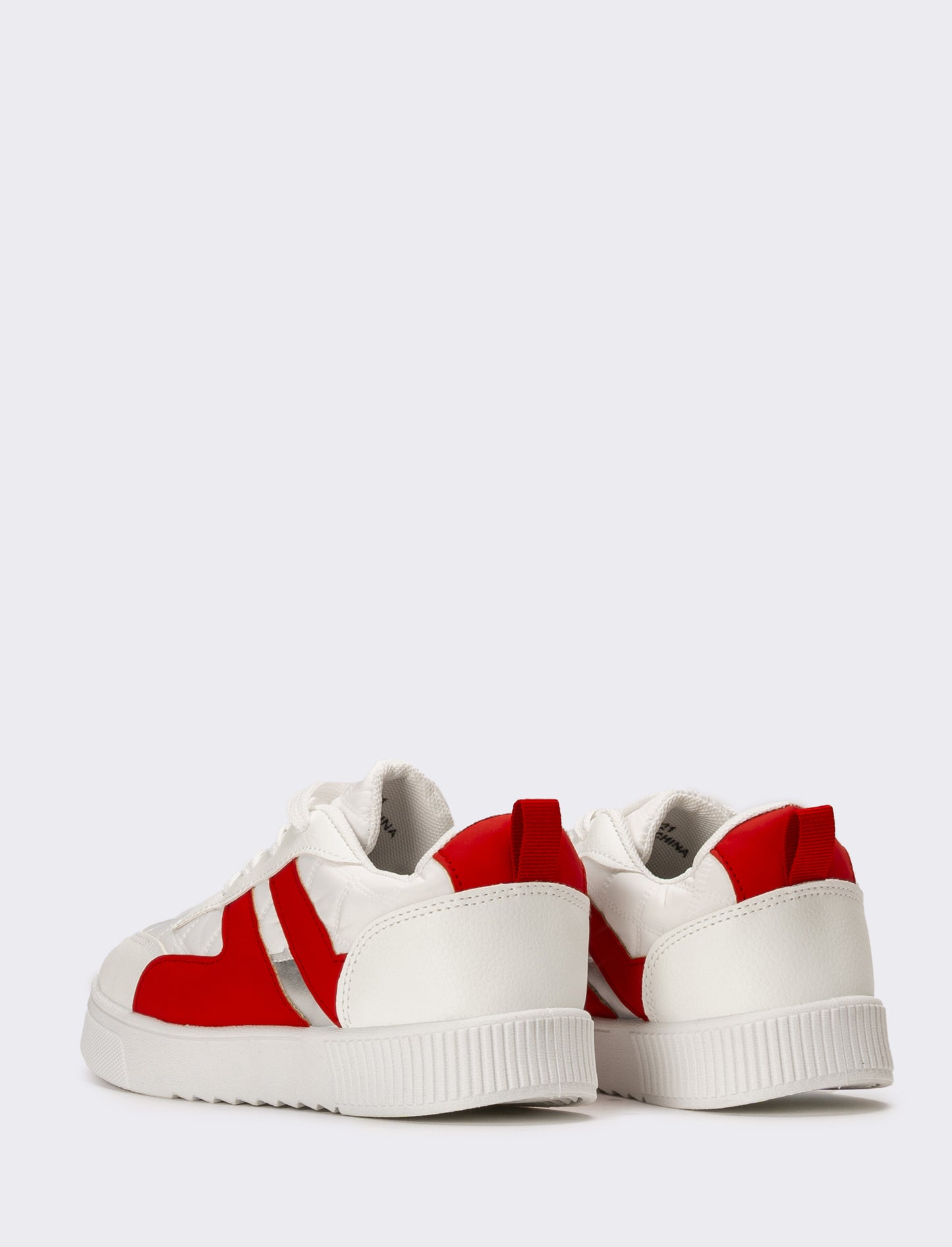 Sneakers da bambino - bian-rosso