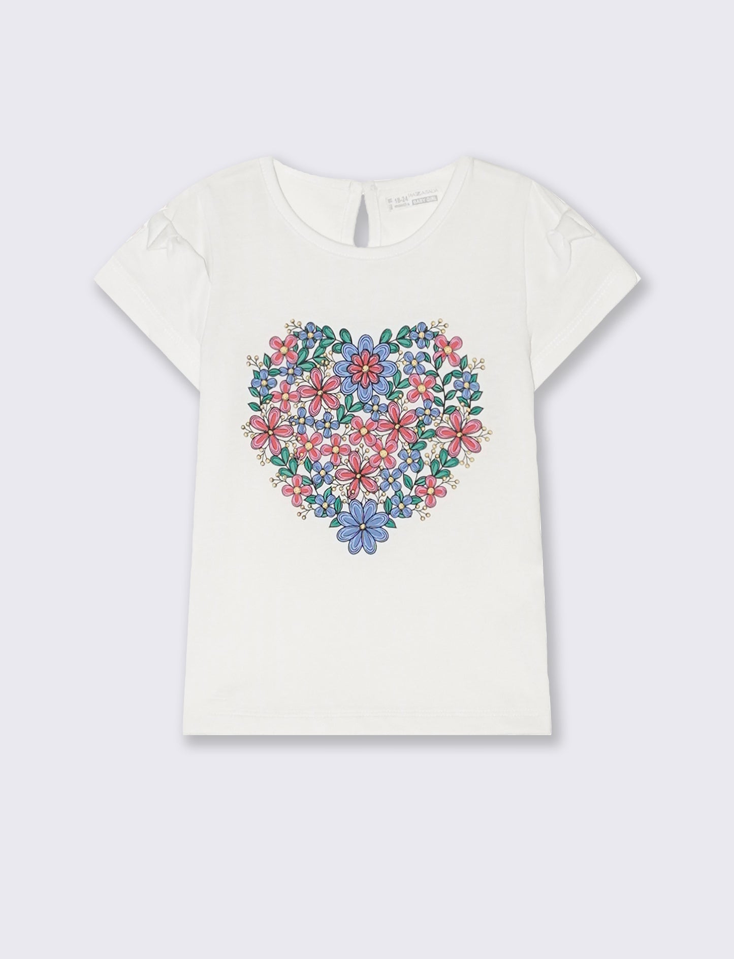 Maglietta con inserti da neonata - Bianco