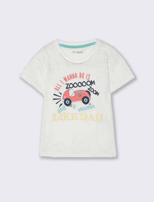 T shirt manica corta da neonato - Bianco