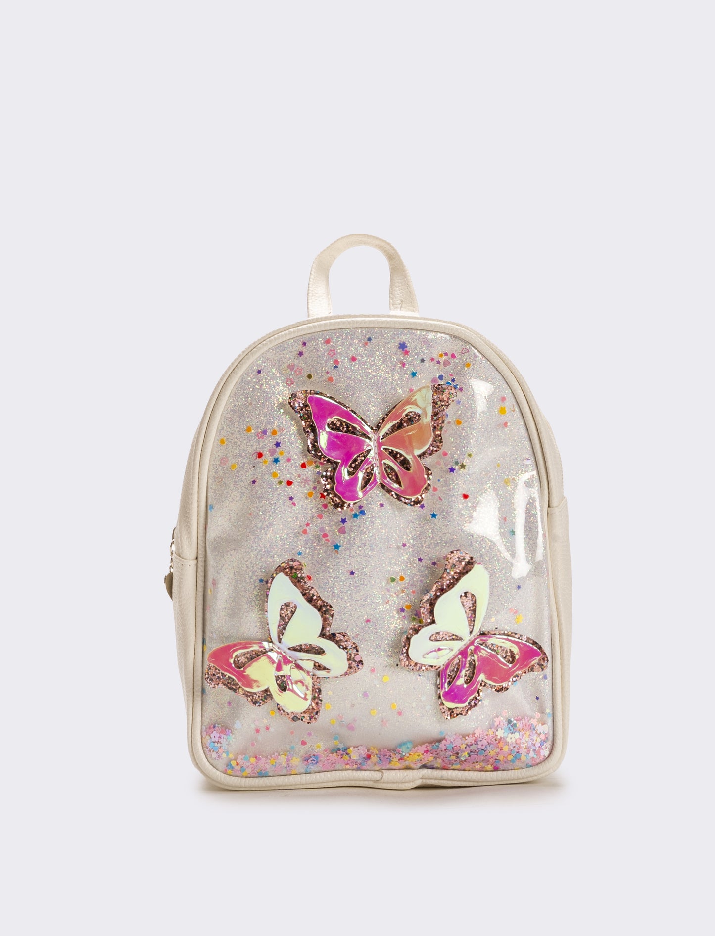 Zaino bambina con farfalle - Bianco