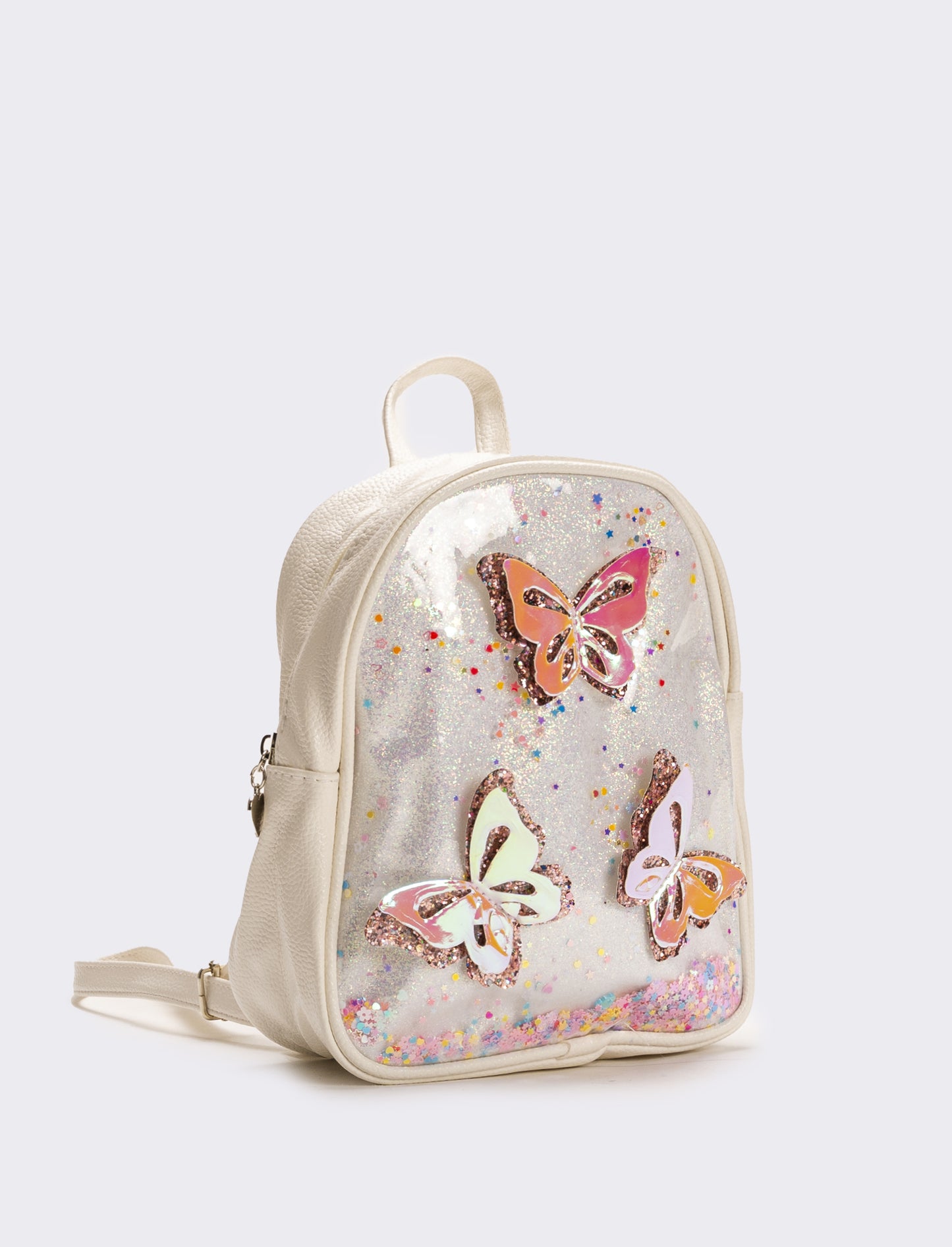 Zaino bambina con farfalle - Bianco
