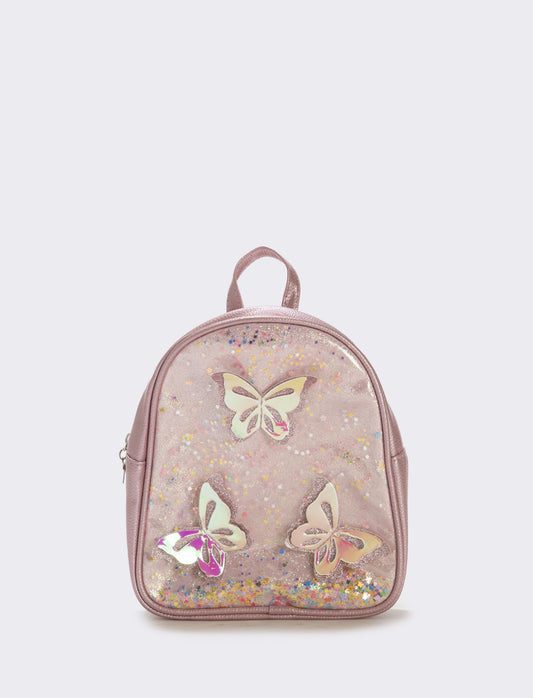 Zaino bambina con farfalle - Rosa