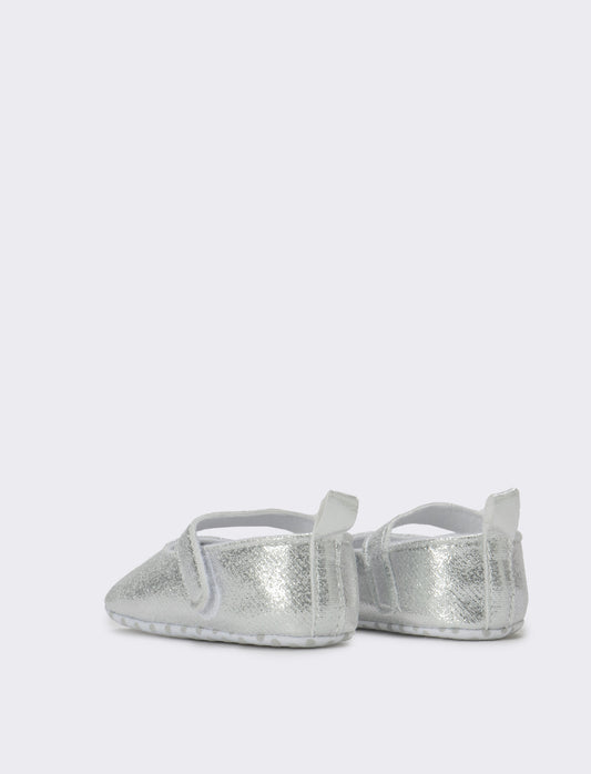 Scarpa con cuori da neonata - Argento