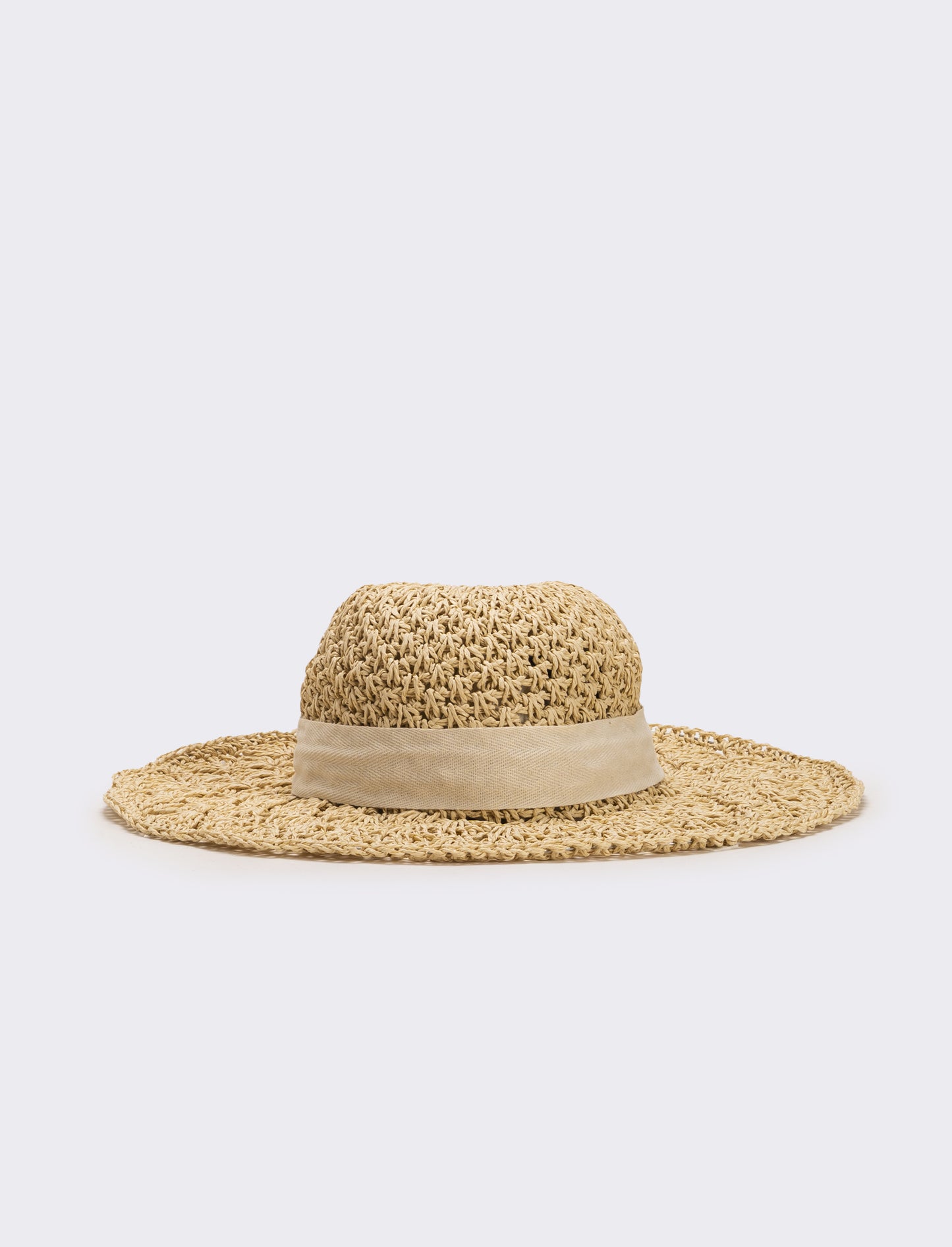 Cappello donna falda larga ventaglio - Beige