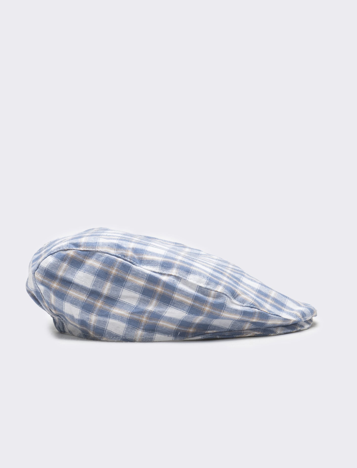 Cappello coppola neonato quadri - Azzurro