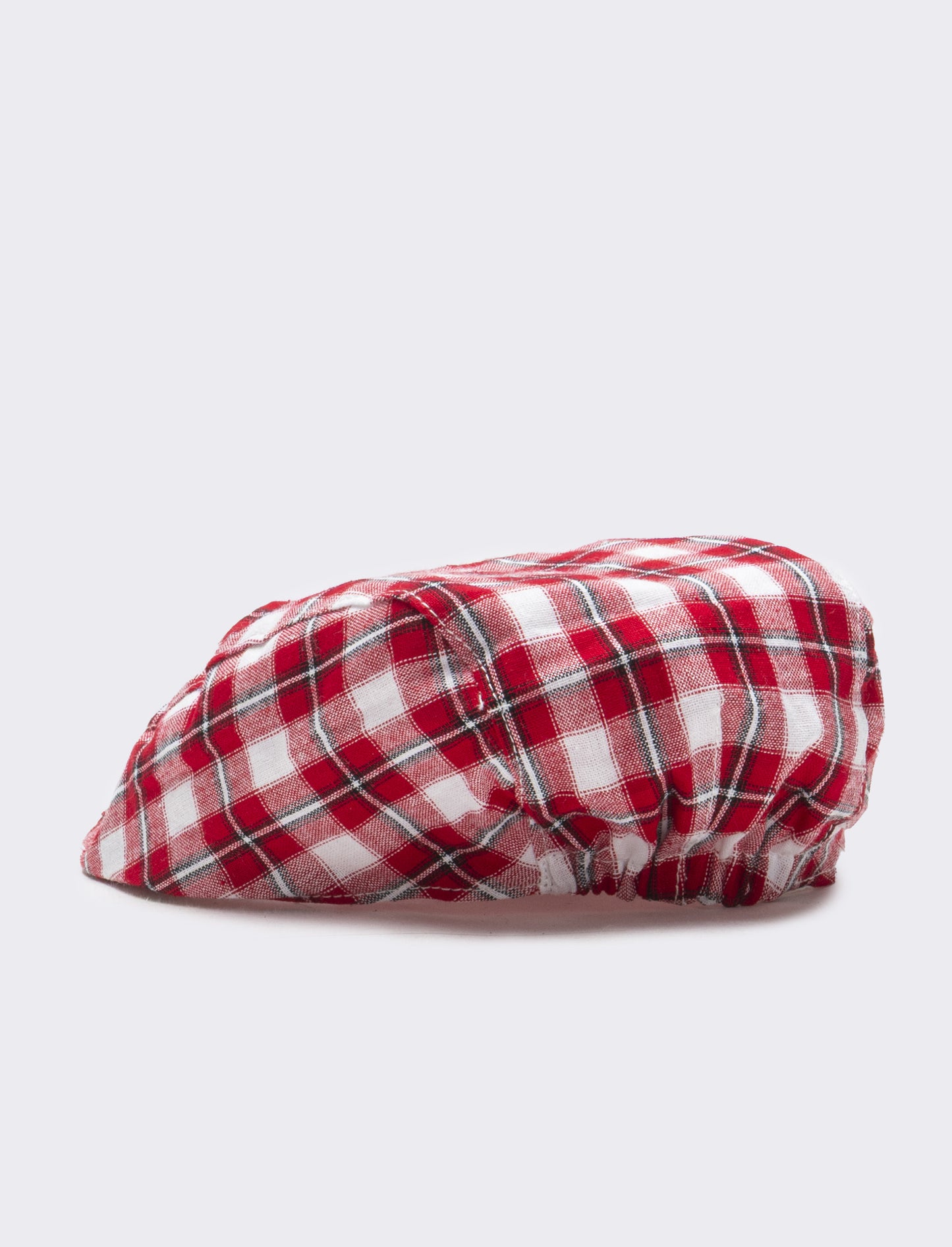 Cappello coppola neonato quadri - Rosso