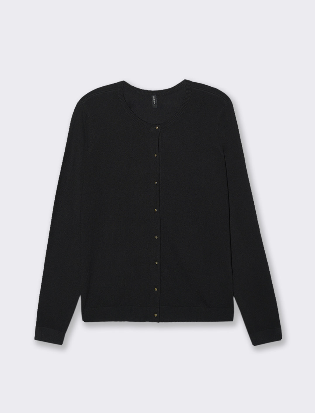 CARDIGAN GIROCOLLO - Nero