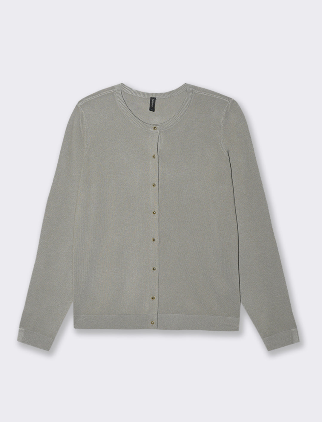 CARDIGAN GIROCOLLO - Verdino