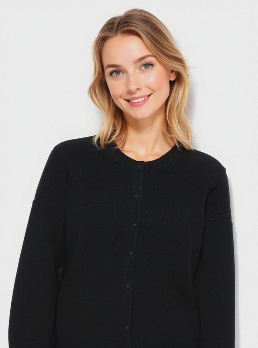 CARDIGAN BASICO - Nero