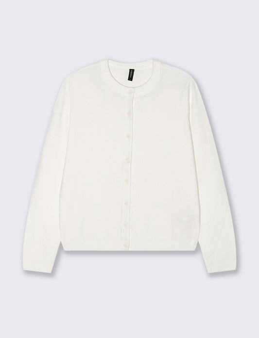 CARDIGAN BASICO - Avorio