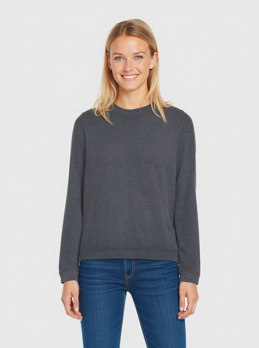 PULLOVER BASICO - Grigio scuro
