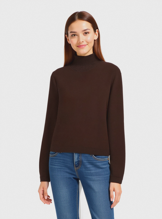 PULLOVER BASICO - Marrone cioccolato